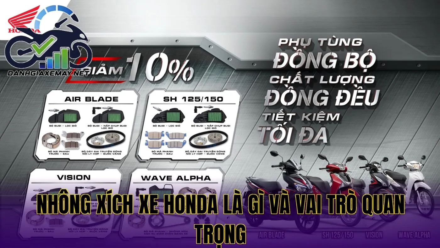 nhông xích xe Honda là gì và vai trò quan trọng