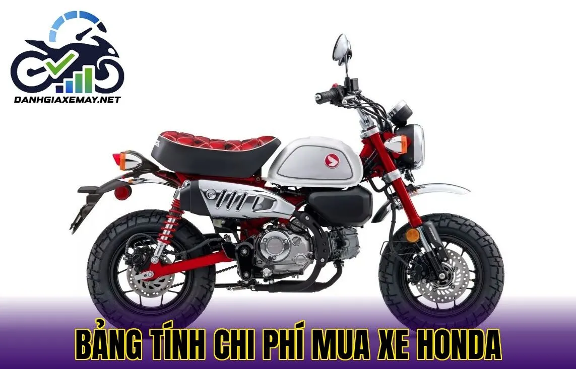 Bảng tính chi phí mua xe Honda