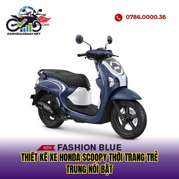 thiết kế xe Honda Scoopy thời trang trẻ trung nổi bật