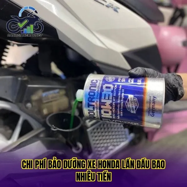 chi phí bảo dưỡng xe Honda lần đầu bao nhiêu tiền